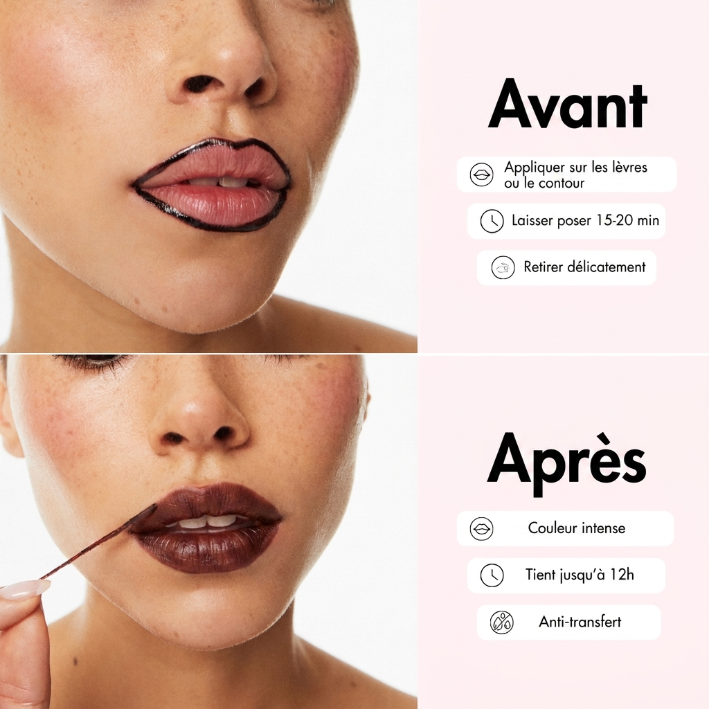 Encre à lèvres peel-off