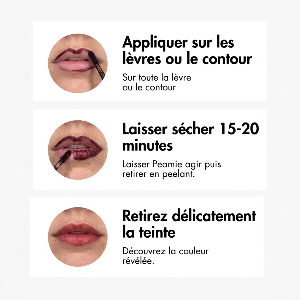 Encre à lèvres peel-off